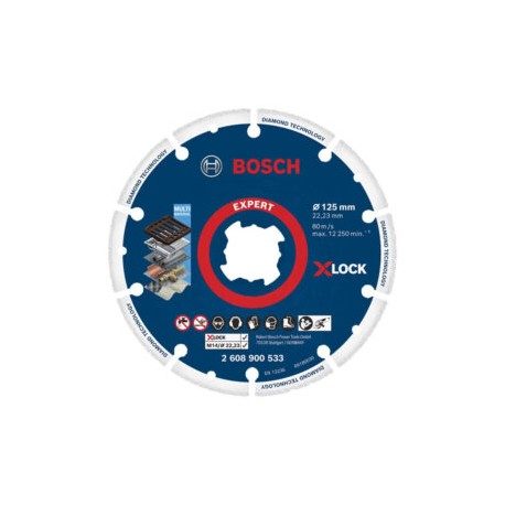 2608900533 Disco diamantado para Metal Bosch X-Lock 125mm
