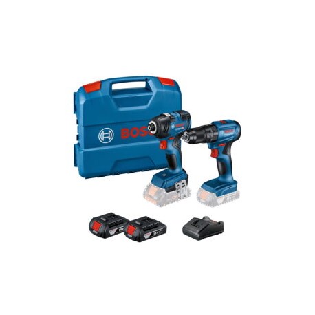 Combo Bosch de Rotomartillo GSB 185-LI + Llave impacto GDR 18V-200, con 2 Baterías y maletín