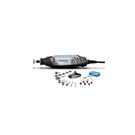 F0133000PF Dremel 3000 Mototool Con 1 Aditamento y 26 Accesorios + Maletín