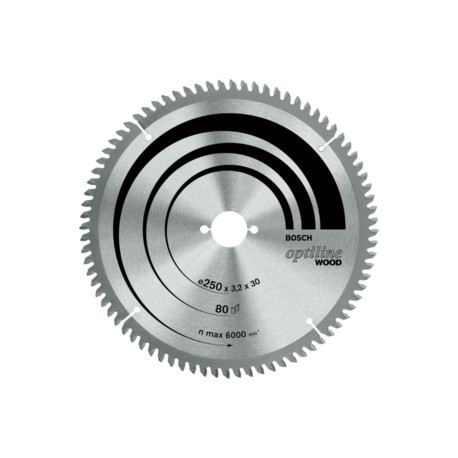 2608640922 Hoja de sierra circular Optiline Wood ø305, orificio de 30 mm, 1,8 mm de espesor, 80 dientes