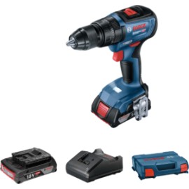 06019H51G0 Rotomartillo inalámbrico Bosch GSB 18V 50 18V BIVOLT, 2 Baterías