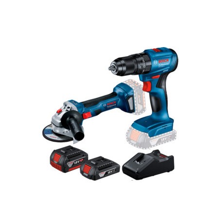 06019H90G4 Combo Bosch Taladro GSB 185-LI + Esmeril GWS 180-LI 18V 2B