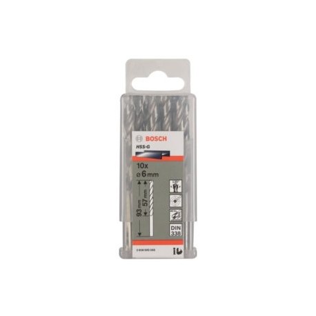 2608585434 Caja con 10 Unidades de Broca para Metal Bosch Acero Rápido HSS-G 1/32?