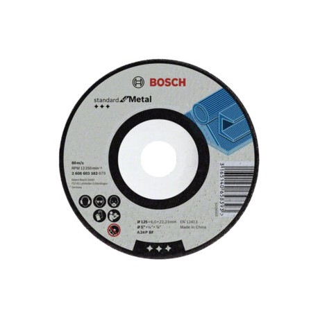 2608603181 Disco de Desbaste Bosch Standard for Metal 115×6,0mm Centro Deprimido