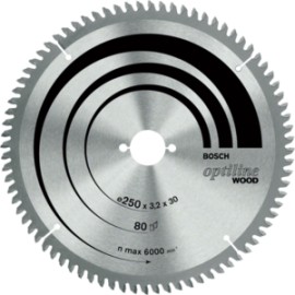 2608640922 Hoja de sierra circular Optiline Wood ø305, orificio de 30 mm, 1,8 mm de espesor, 80 dientes