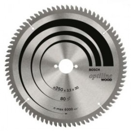 2608640931 Hoja de sierra circular Optiline Wood ø356, orificio de 30 mm, espesor de 2.5 mm, 60 dientes