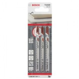 2608667520 Segueta Bosch T102D Clean for PP blister con 3 unidades