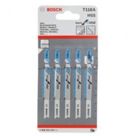 2608668145 Segueta Bosch T118A Basic for metal blister con 5 unidades